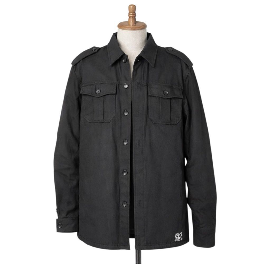 MXM Men's Black Military Field Jacket